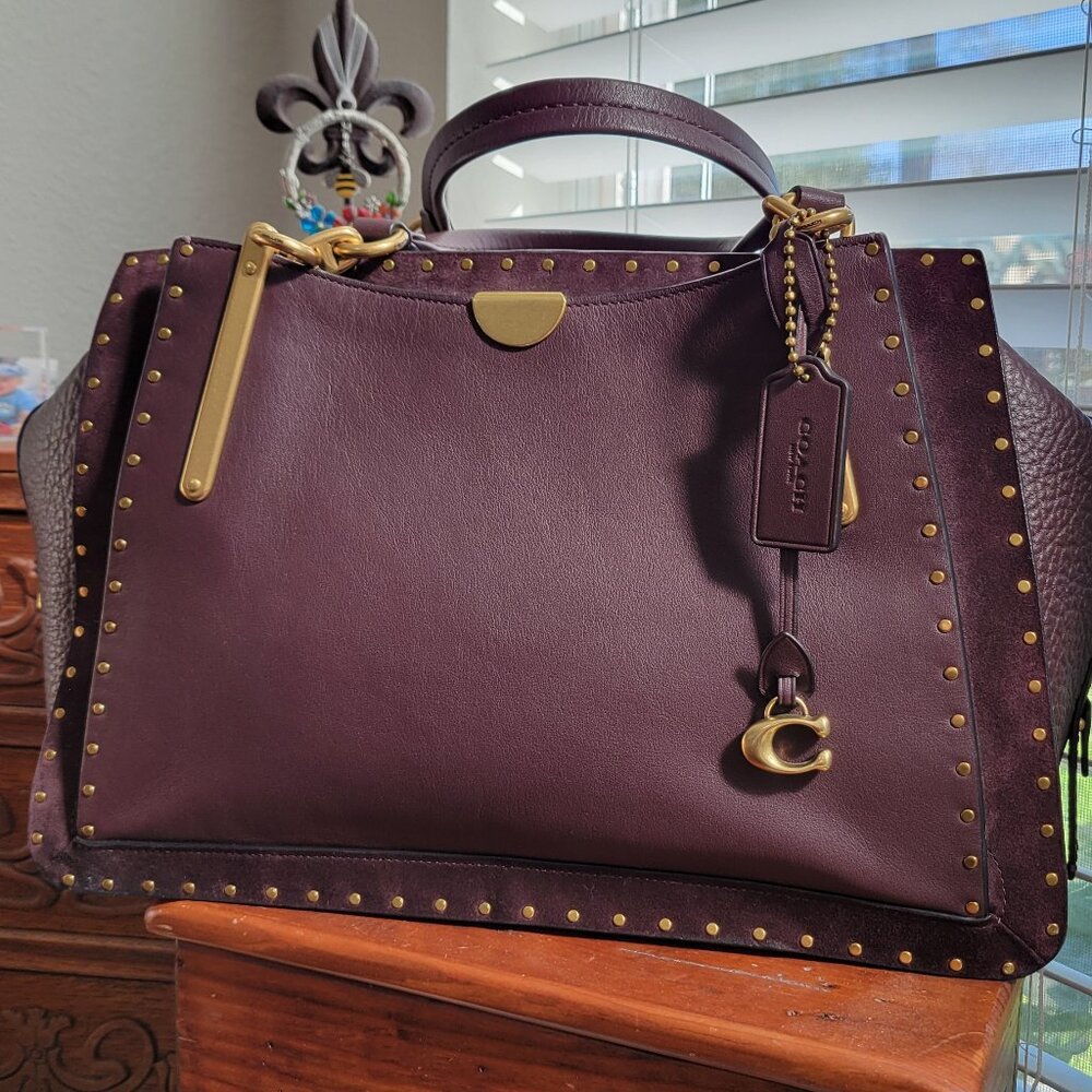 Coach Dreamer 36 with Rivets in Burgundy